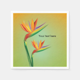 Guardanapos de casamento florais tropicais Bird of