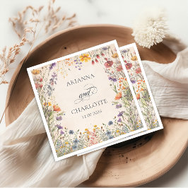 Guardanapos de casamento floral jardim Boho