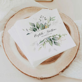 Guardanapos de casamento folhagem de folhas de euc