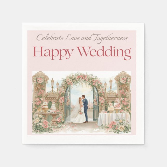 Guardanapos de Casamento Golden Promise (Frente)