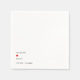 Guardanapos de casamento minimalistas personalizad