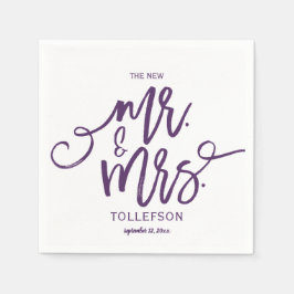 Guardanapos de Casamento Modernos | Brush Script (