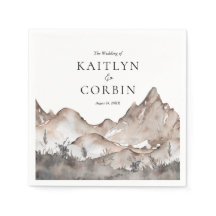 Guardanapos de Casamento na Montanha com Tom Neutr