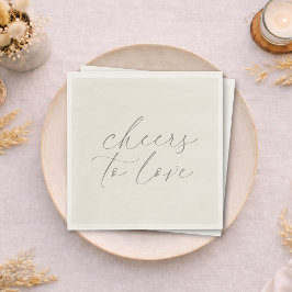 Guardanapos de Casamento Neutros “Brindamos ao Amo