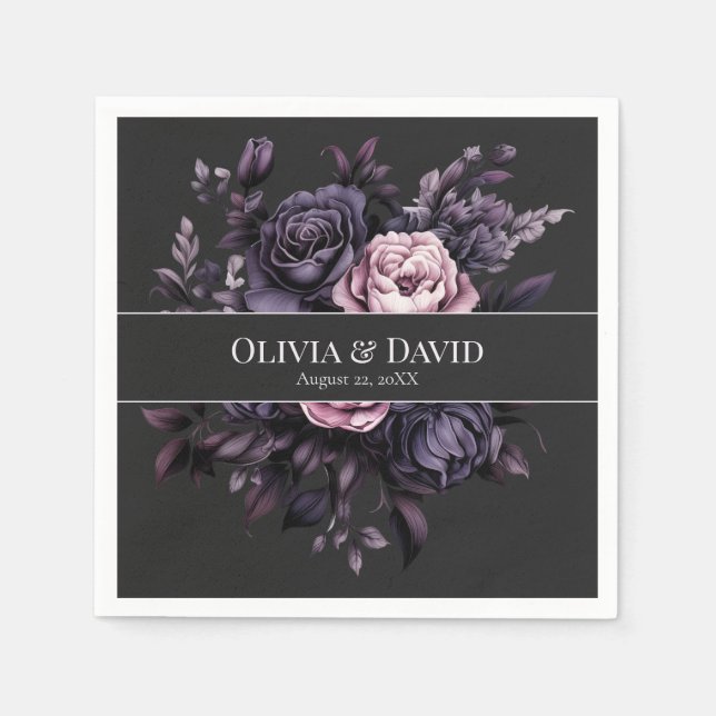 Guardanapos de casamento personalizados com estamp (Frente)
