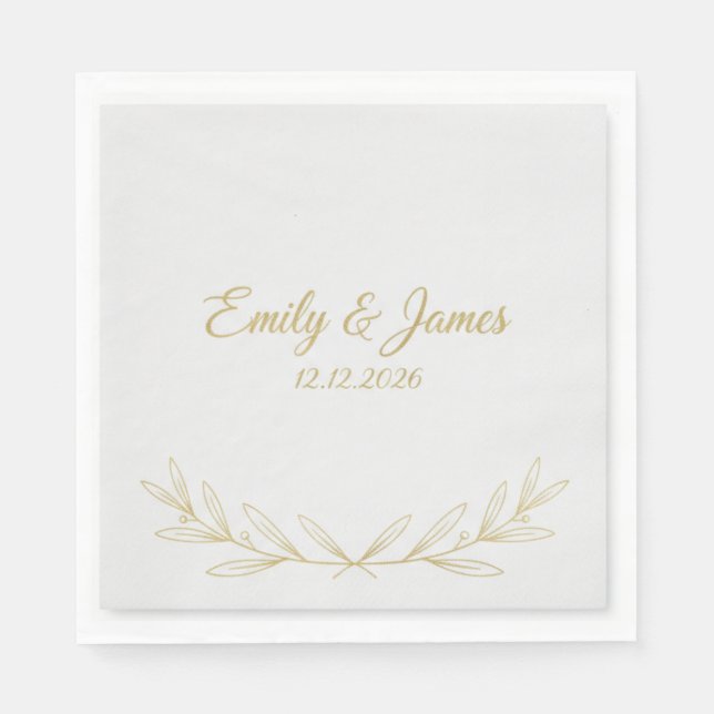 Guardanapos de Casamento Personalizados | Estampad (Frente)