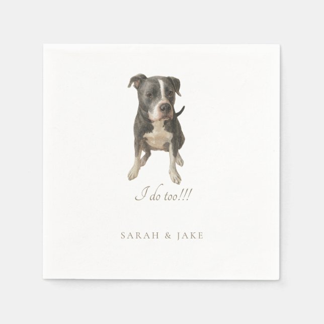 Guardanapos de casamento personalizados Pet Custom (Frente)
