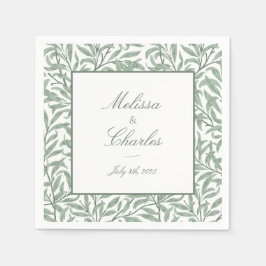 Guardanapos de casamento personalizáveis e folhoso