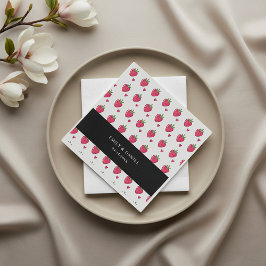 Guardanapos de casamento rosa caprichoso de morang