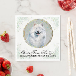 Guardanapos de Casamento Samoyed Com Foto de Cães
