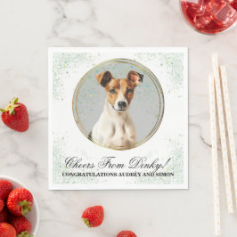 Guardanapos de casamento Smooth Fox Terrier com fo