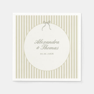 Guardanapos de casamento verde com listras caprich