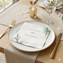 Guardanapos de casamento verde sage moderno