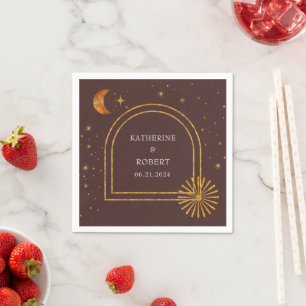 Guardanapos de casamento Vintage Celestial Stars M