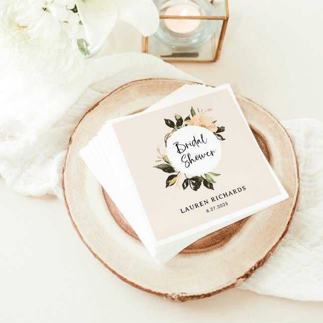 Guardanapos de Chá de Panela Florais Vintage (Pretty, vintage floral napkins for your bridal shower)
