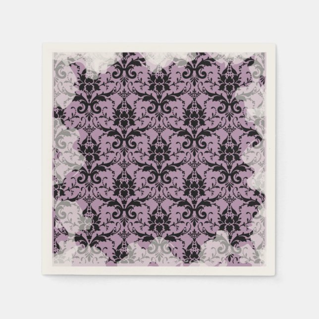 Guardanapos de Chá Pastel Suave Grunge Lavanda (Frente)