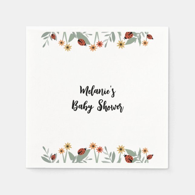 Guardanapos de Chás de Bebê Love Bug (Frente)