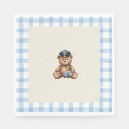 Guardanapos de Chás de Bebê Urso de Pelúcia Políci