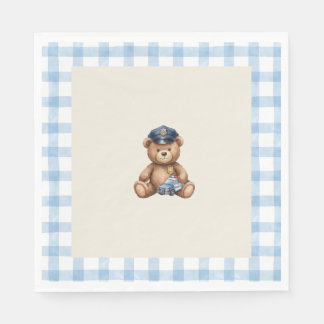 Guardanapos de Chás de Bebê Urso de Pelúcia Políci