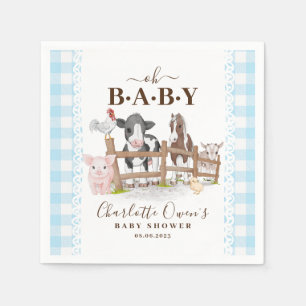 Guardanapos de Churrasco de Bebê Oh Baby Animais d