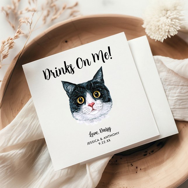 Guardanapos de Cocktail Casamento de Gato (Criador carregado)