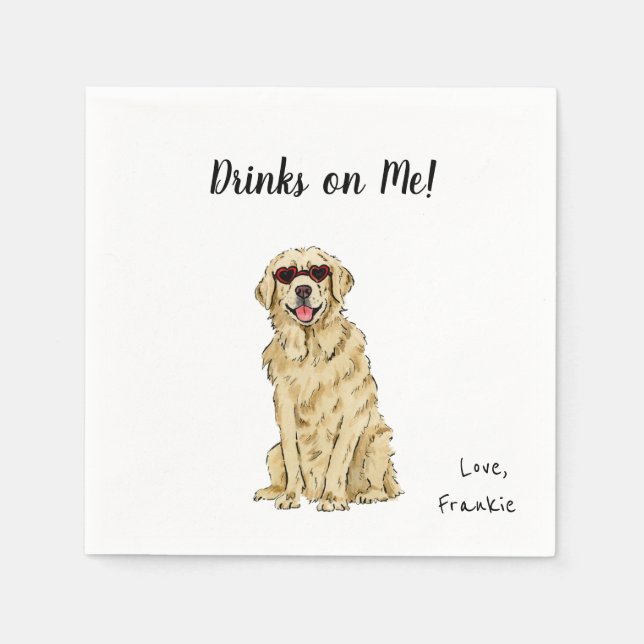 Guardanapos de Cocktail de Cachorro (Frente)