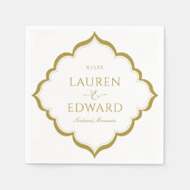 Guardanapos de Cocktail de Casamento com Borda Ele
