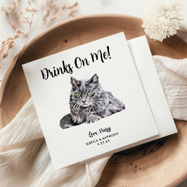 Guardanapos de Cocktail de Casamento de Gato