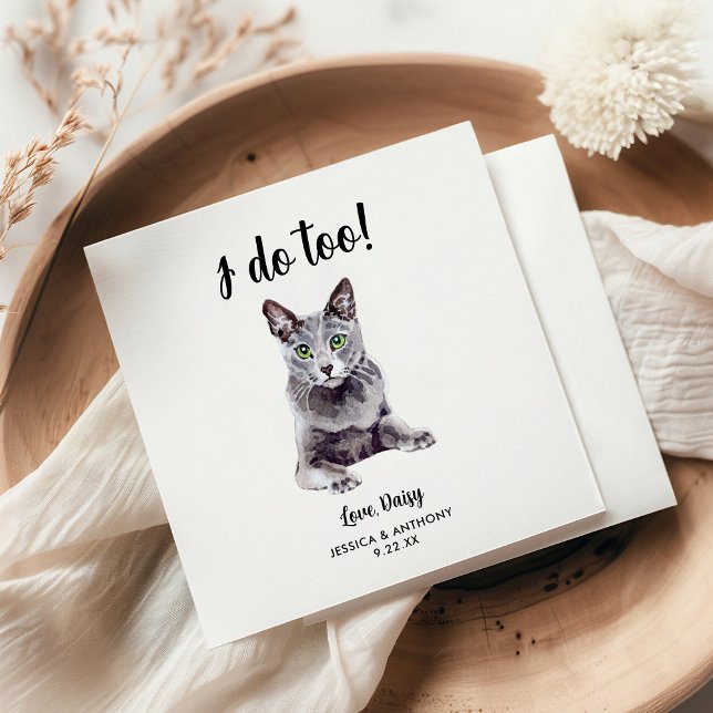 Guardanapos de Cocktail de Casamento de Gato (Criador carregado)