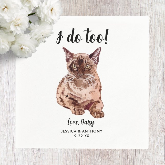 Guardanapos de Cocktail de Casamento de Gato (Criador carregado)