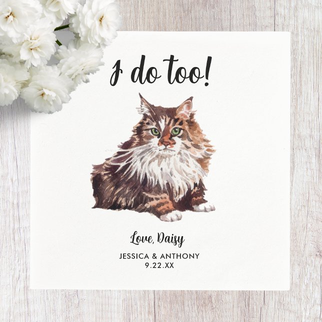 Guardanapos de Cocktail de Casamento de Gato (Criador carregado)