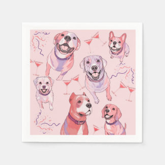 Guardanapos de Cocktail de Raças de Cães de Arte P