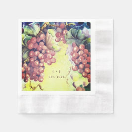 Guardanapos de Cocktail de Uvas Vermelhas Ricas da
