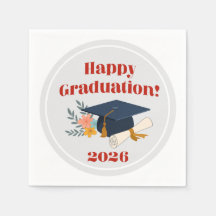 Guardanapos de cocktail Feliz Graduação 2026! 