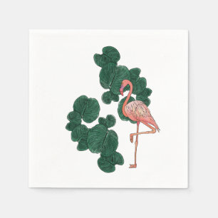 guardanapos de cocktail flamingo