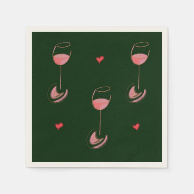 Guardanapos de cocktail para amantes de vinho (Frente)