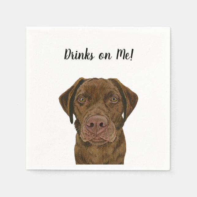Guardanapos de cocktail para cachorro (Frente)