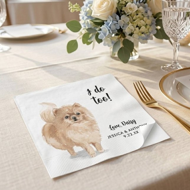 Guardanapos de Cocktail para Casamento de Cachorro (Criador carregado)