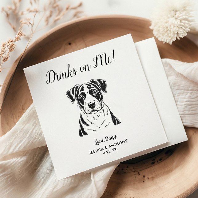 Guardanapos de Cocktail para Casamento de Cachorro (Criador carregado)