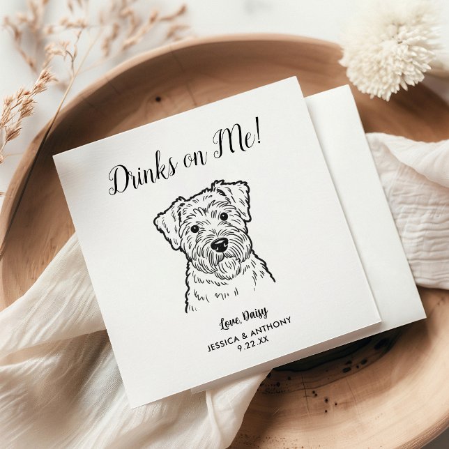 Guardanapos de Cocktail para Casamento de Cachorro (Criador carregado)