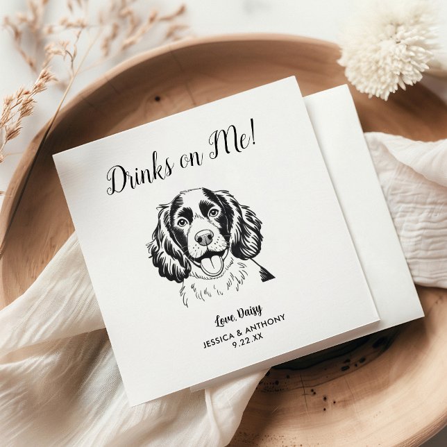 Guardanapos de Cocktail para Casamento de Cachorro (Criador carregado)