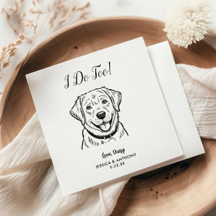 Guardanapos de Cocktail para Casamento de Cachorro