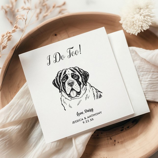 Guardanapos de Cocktail para Casamento de Cachorro (Criador carregado)
