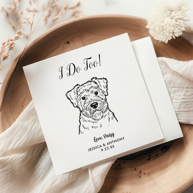 Guardanapos de Cocktail para Casamento de Cachorro (Criador carregado)