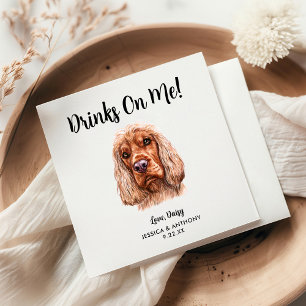 Guardanapos de Cocktail para Casamento de Cachorro