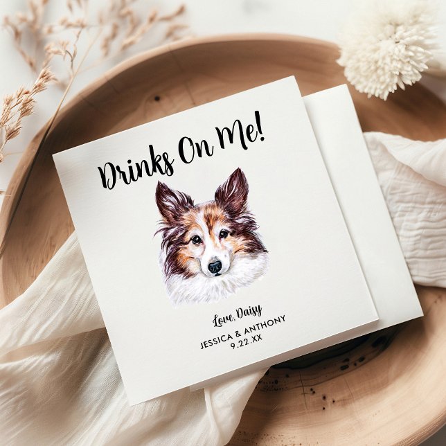 Guardanapos de Cocktail para Casamento de Cachorro (Criador carregado)