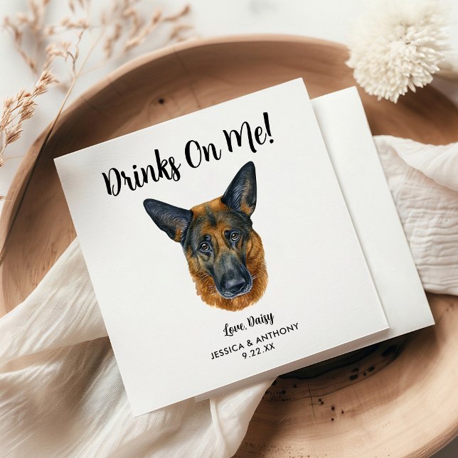 Guardanapos de Cocktail para Casamento de Cachorro (Criador carregado)