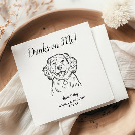 Guardanapos de Cocktail para Casamento de Cachorro