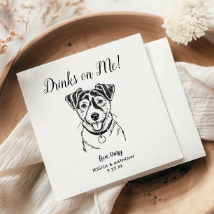 Guardanapos de Cocktail para Casamento de Cachorro