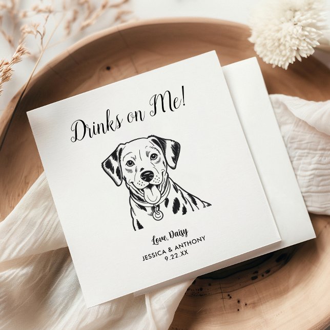 Guardanapos de Cocktail para Casamento de Cachorro (Criador carregado)